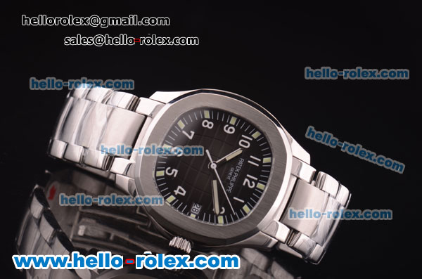 Patek Philippe Nautilus Asia 2824 Automatic Full Steel with Grey Dial and Luminous Markers - Click Image to Close